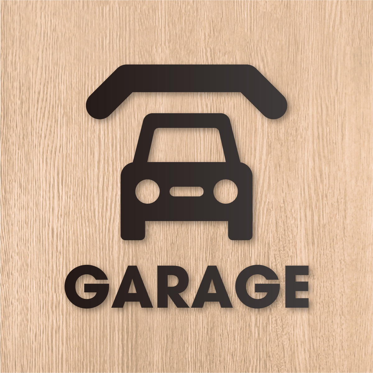 ガレージ ピクト《GARAGE》カッティングステッカー つや消しブラック
