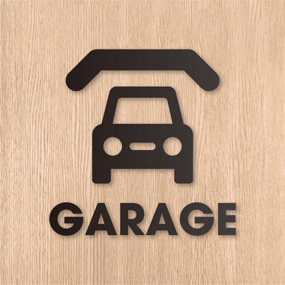 ガレージ ピクト《GARAGE》カッティングステッカー つや消しブラック
