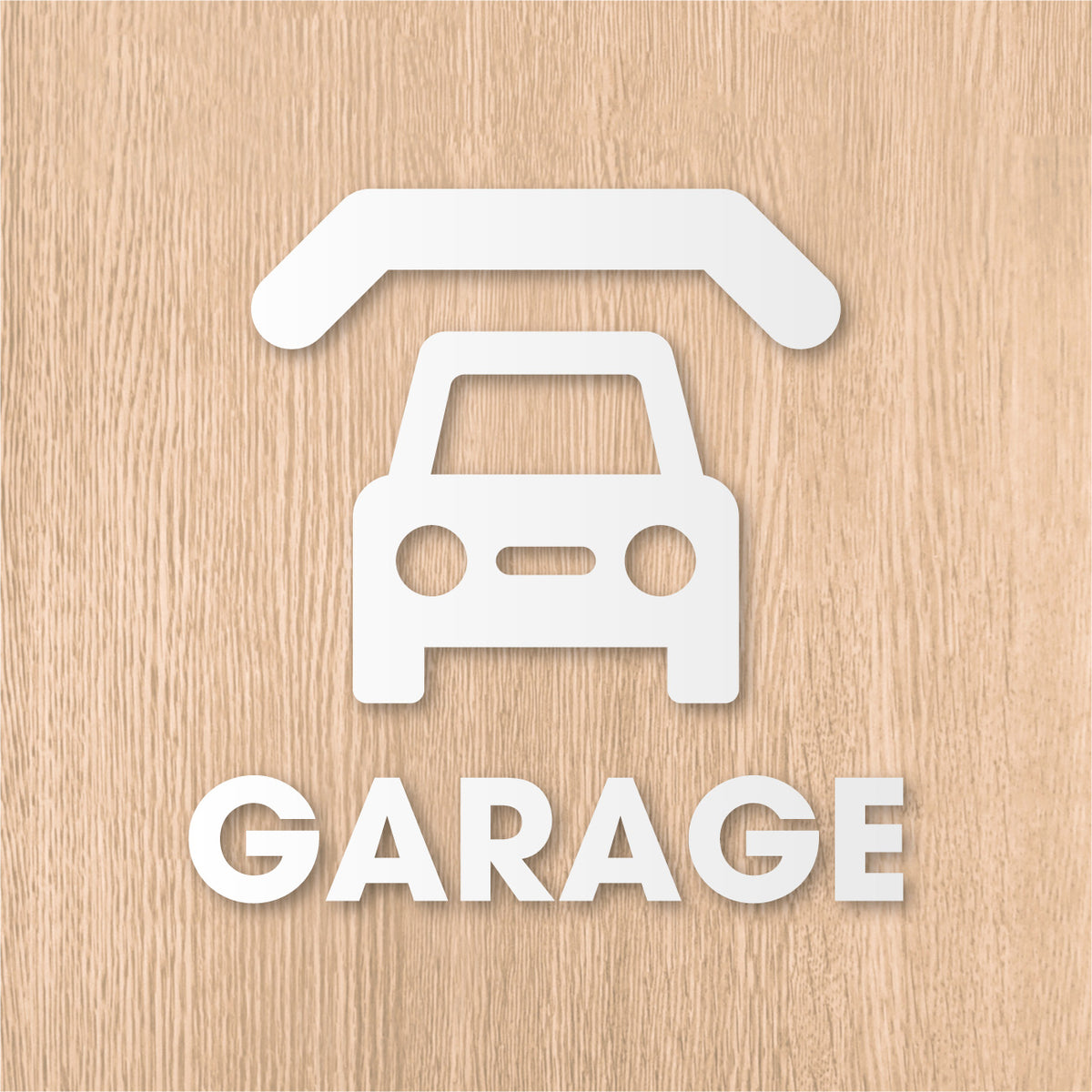 ガレージ ピクト《GARAGE》カッティングステッカー つや消しホワイト