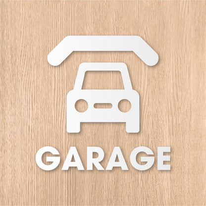 ガレージ ピクト《GARAGE》カッティングステッカー つや消しホワイト