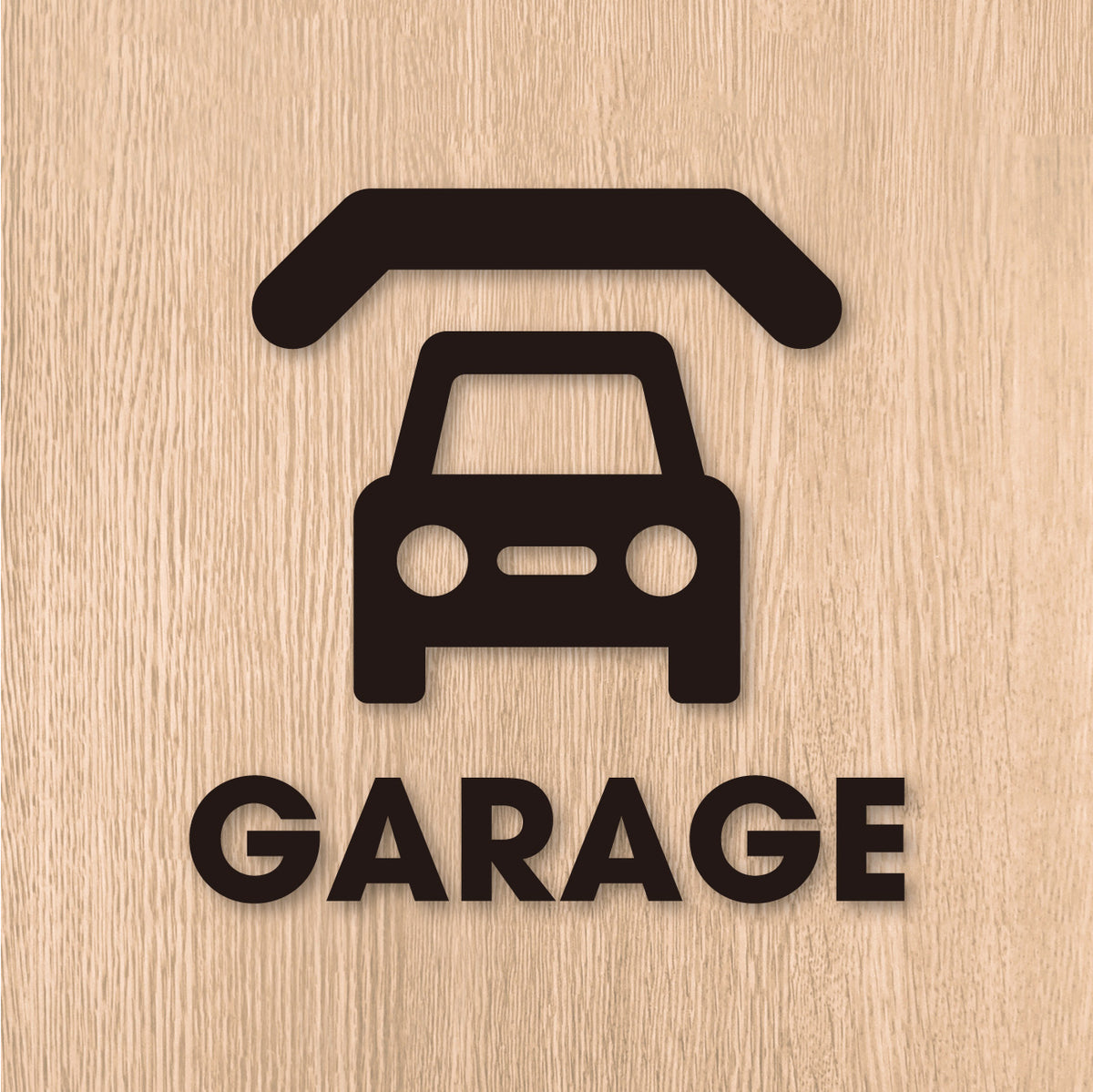 ガレージ ピクト《GARAGE》カッティングステッカー ブラック