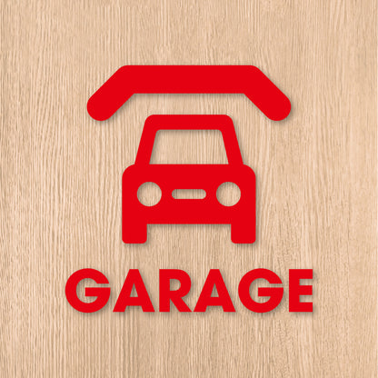 ガレージ ピクト《GARAGE》カッティングステッカー レッド
