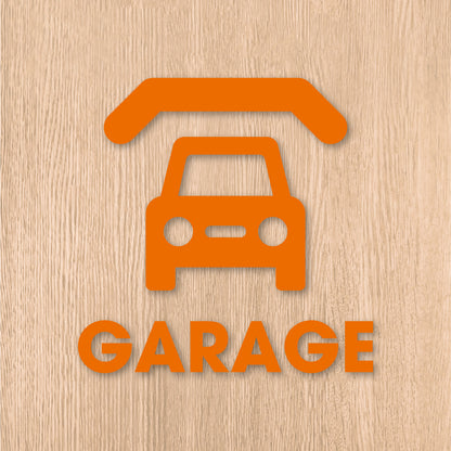 ガレージ ピクト《GARAGE》カッティングステッカー オレンジ
