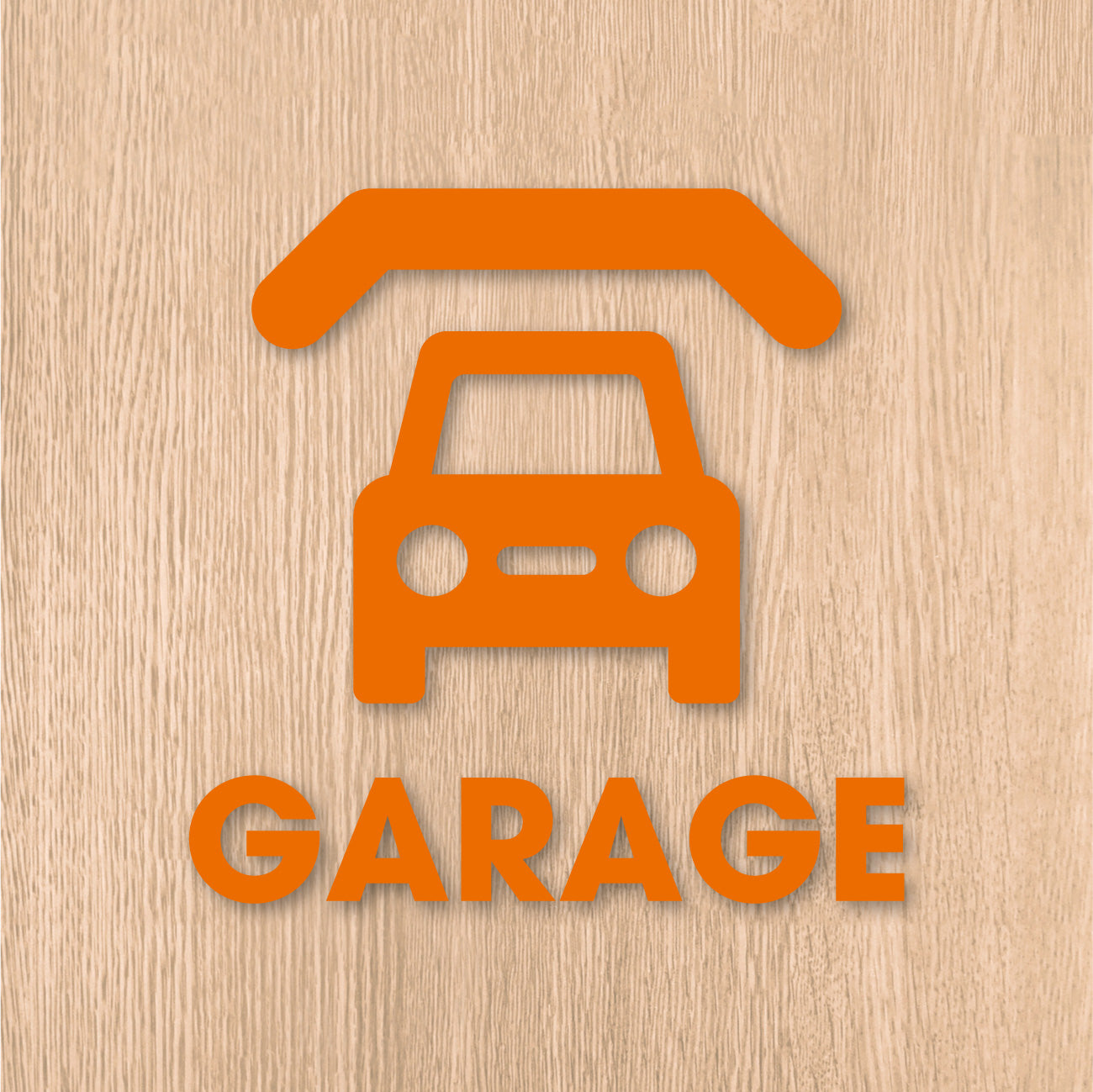 ガレージ ピクト カッティングステッカー《GARAGE》（超防水・防滴 UV 