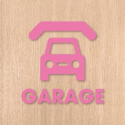 ガレージ ピクト《GARAGE》カッティングステッカー ピンク