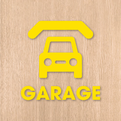 ガレージ ピクト《GARAGE》カッティングステッカー イエロー
