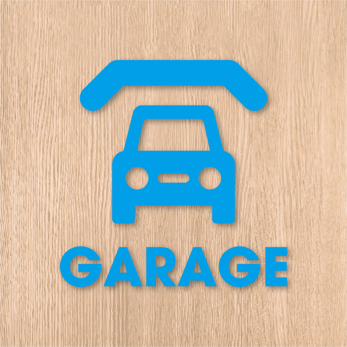 ガレージ ピクト《GARAGE》カッティングステッカー シアンブルー