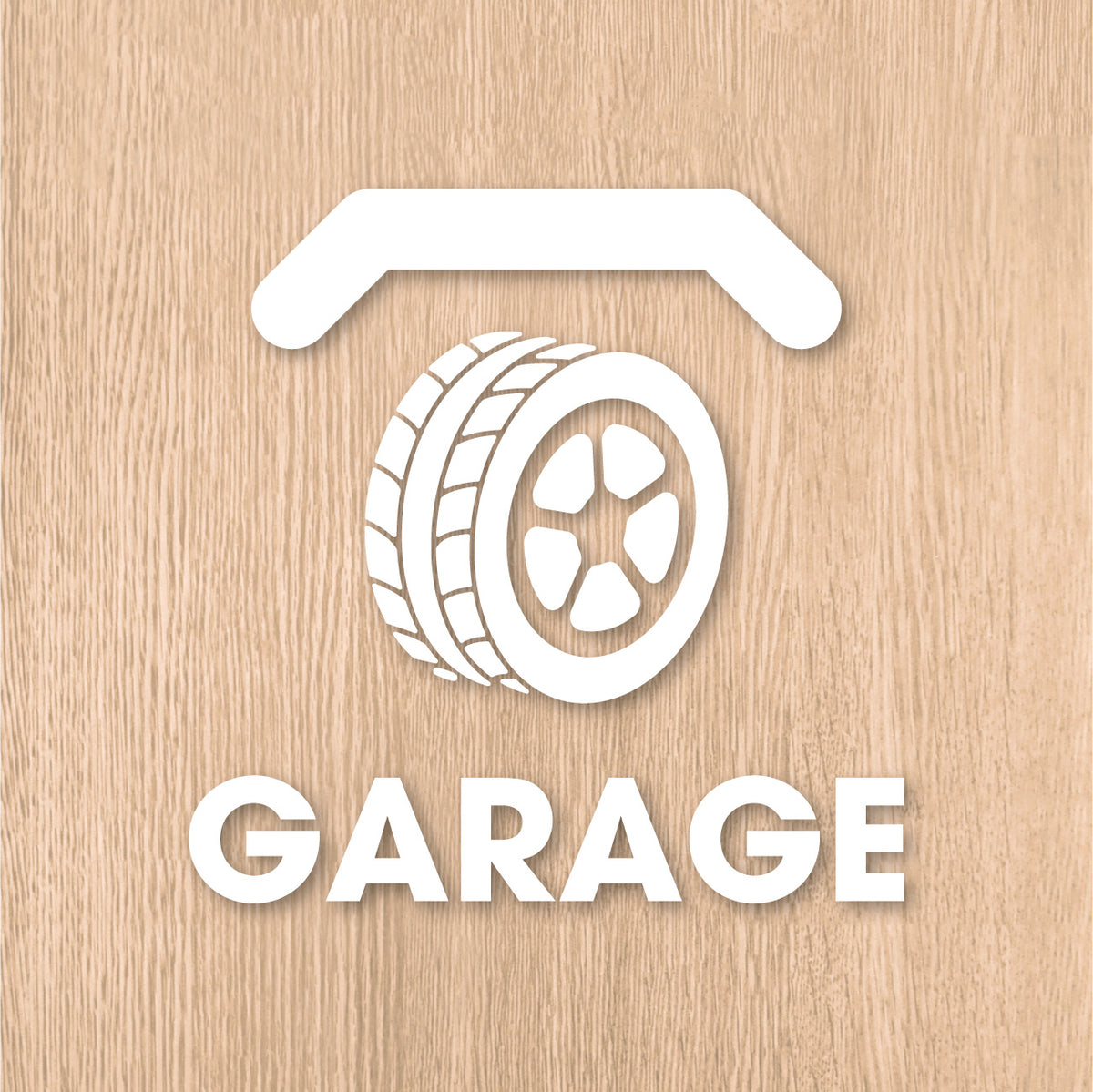 ガレージ ピクト《GARAGE》カッティングステッカー ホワイト