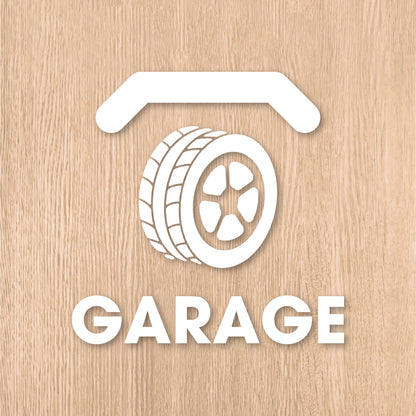 ガレージ ピクト《GARAGE》カッティングステッカー ホワイト