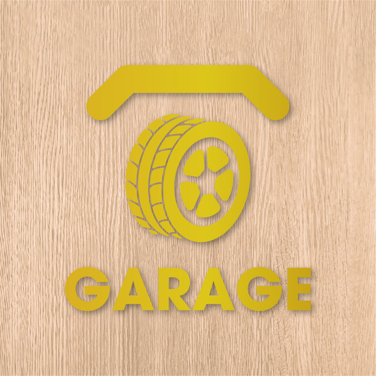 ガレージ ピクト《GARAGE》カッティングステッカー ゴールド