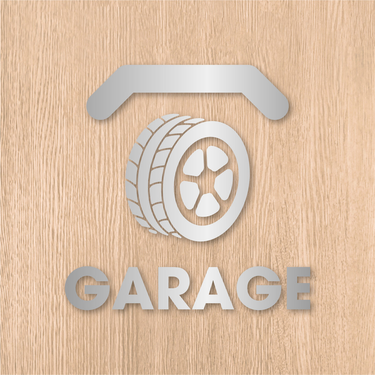 ガレージ ピクト《GARAGE》カッティングステッカー シルバー