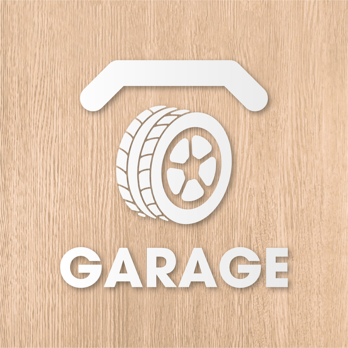 ガレージ ピクト《GARAGE》カッティングステッカー つや消しホワイト