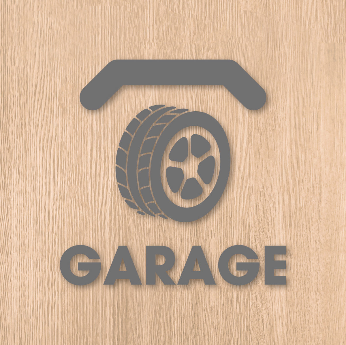 ガレージ ピクト《GARAGE》カッティングステッカー グレー