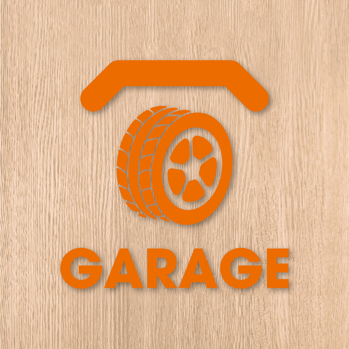 ガレージ ピクト《GARAGE》カッティングステッカー オレンジ