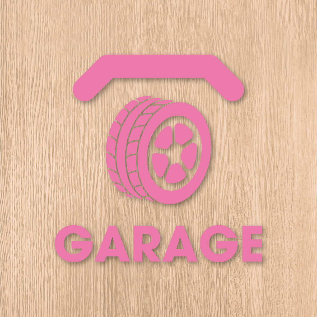 ガレージ ピクト《GARAGE》カッティングステッカー ピンク