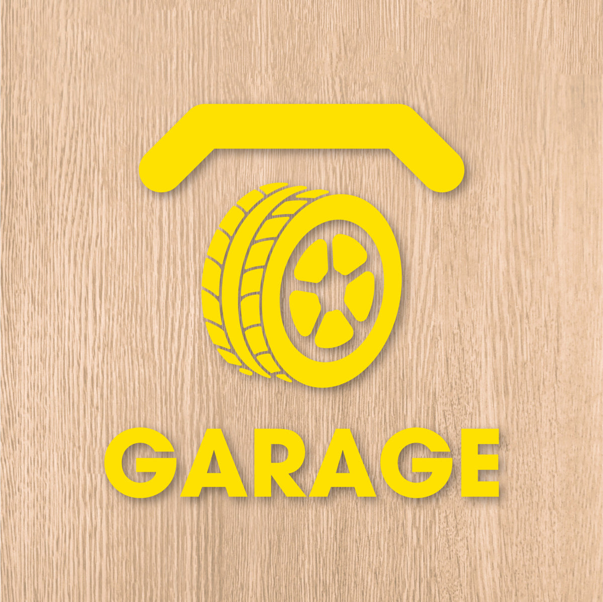 ガレージ ピクト《GARAGE》カッティングステッカー イエロー