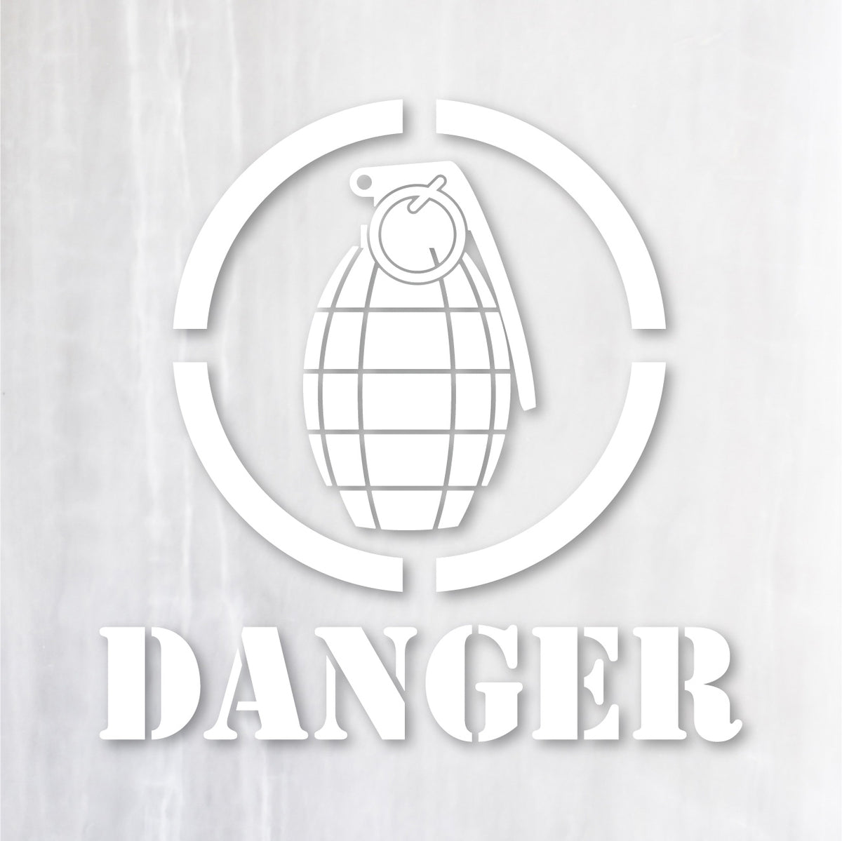 グレネード《GRENADE DANGER》カッティングステッカー ホワイト
