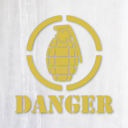 グレネード《GRENADE DANGER》カッティングステッカー キャメル