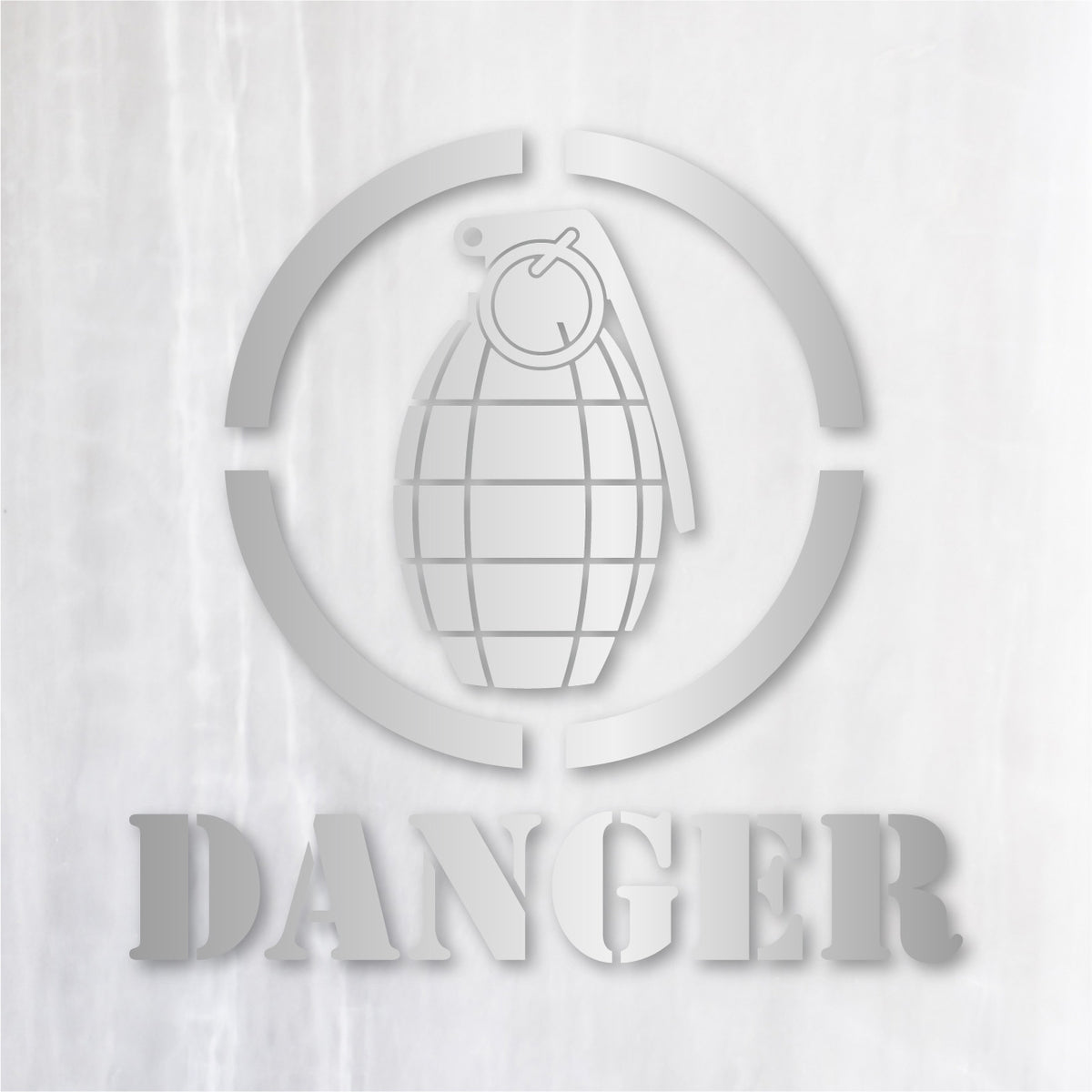 グレネード《GRENADE DANGER》カッティングステッカー シルバー