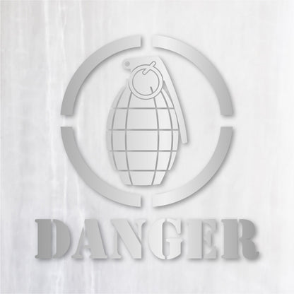 グレネード《GRENADE DANGER》カッティングステッカー シルバー