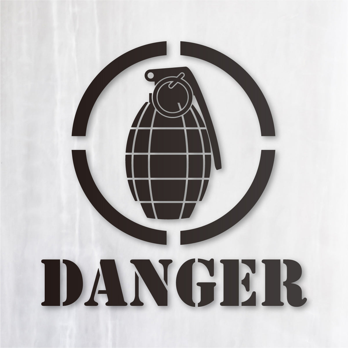グレネード《GRENADE DANGER》カッティングステッカー つや消しブラック