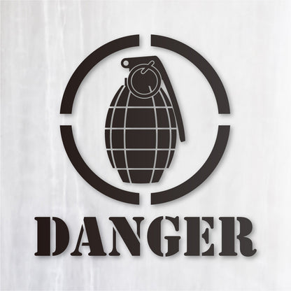 グレネード《GRENADE DANGER》カッティングステッカー つや消しブラック
