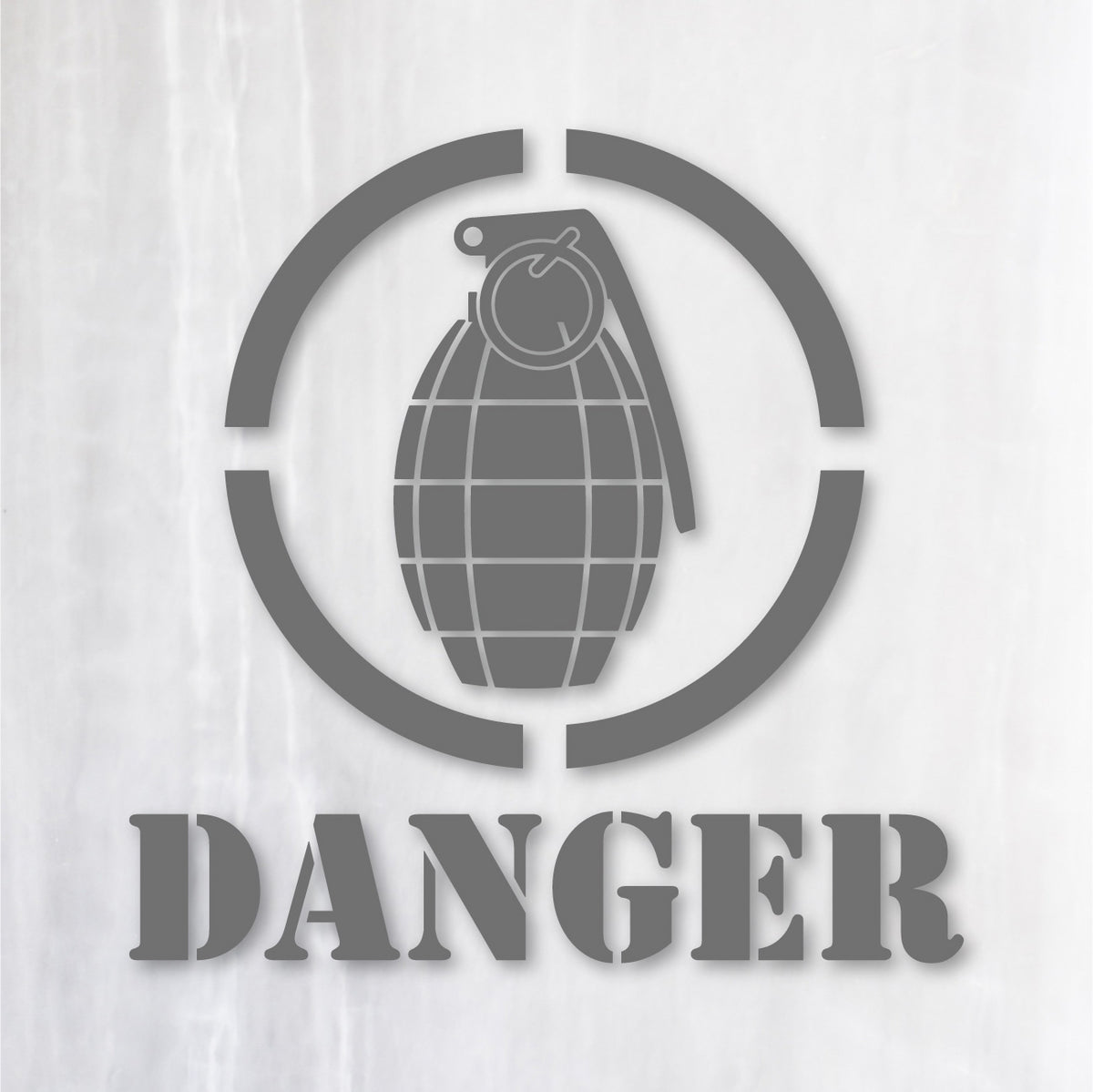 グレネード《GRENADE DANGER》カッティングステッカー グレー