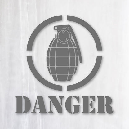 グレネード《GRENADE DANGER》カッティングステッカー グレー