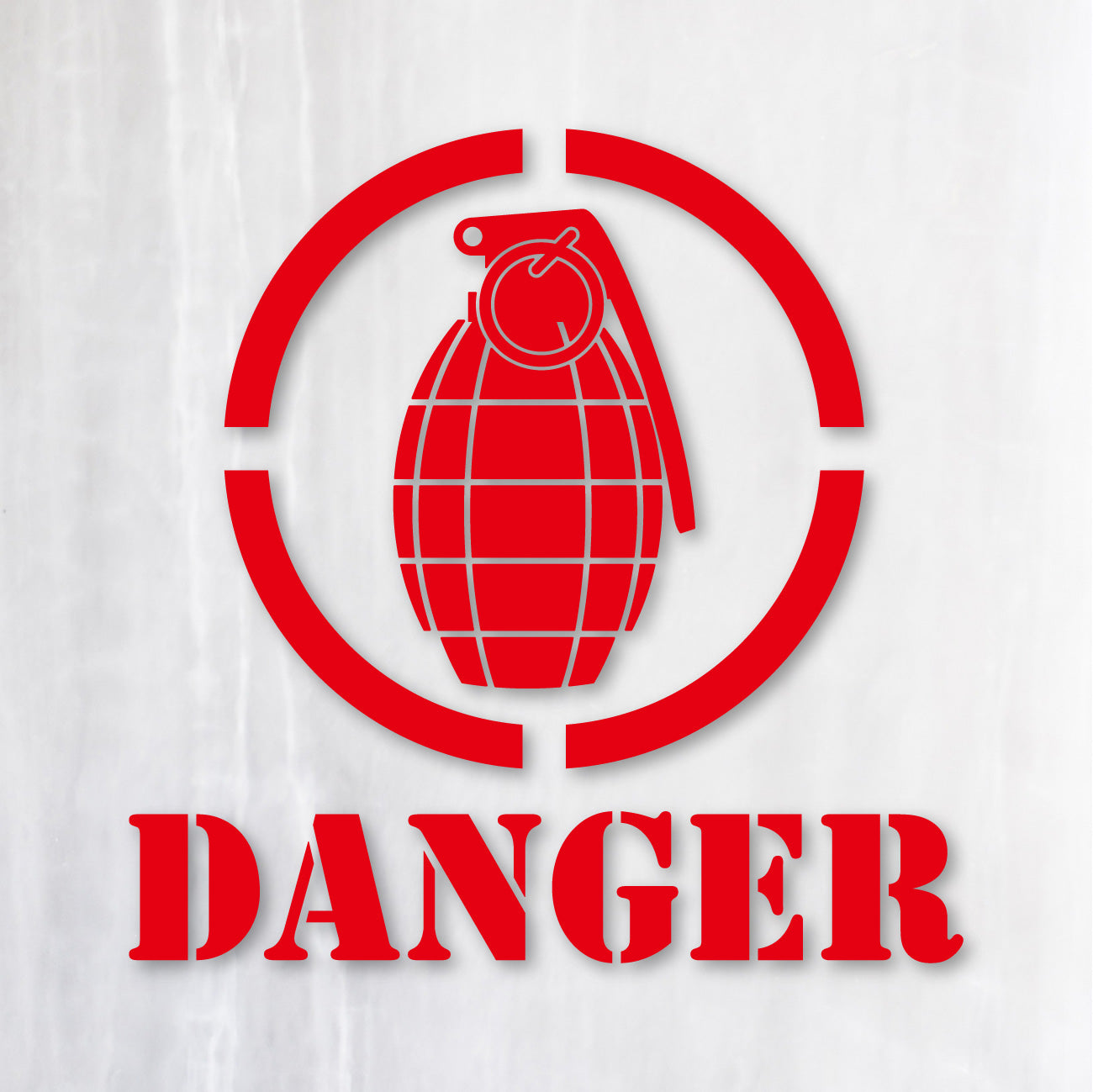 グレネード カッティングステッカー《GRENADE DANGER》超防水・防滴 UV