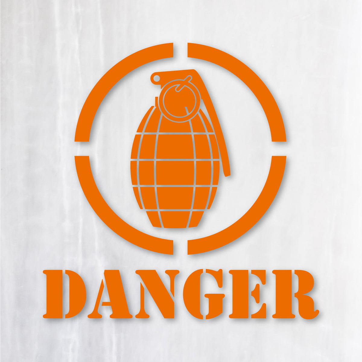グレネード《GRENADE DANGER》カッティングステッカー オレンジ