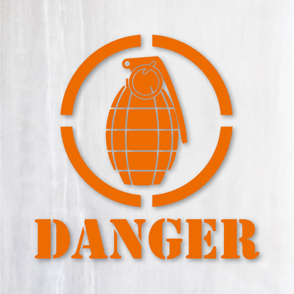 グレネード《GRENADE DANGER》カッティングステッカー オレンジ