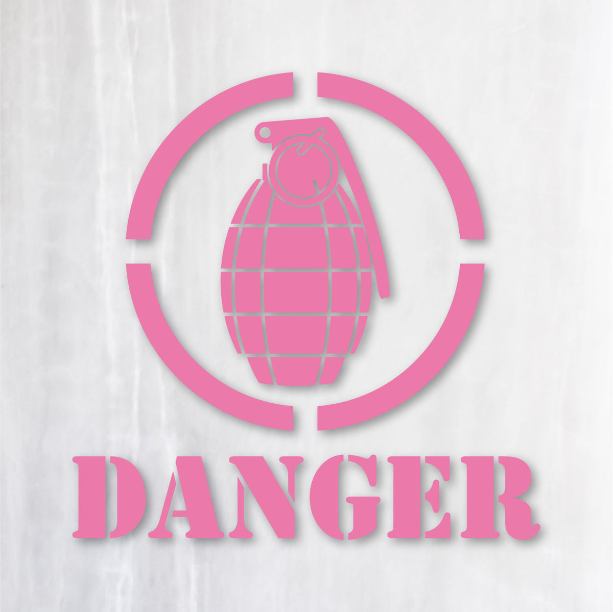 グレネード《GRENADE DANGER》カッティングステッカー ピンク