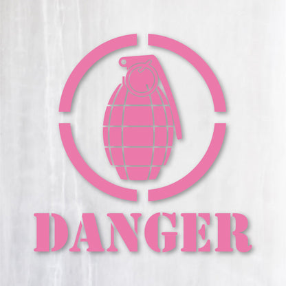 グレネード《GRENADE DANGER》カッティングステッカー ピンク