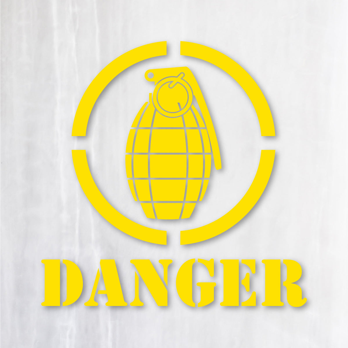 グレネード《GRENADE DANGER》カッティングステッカー イエロー