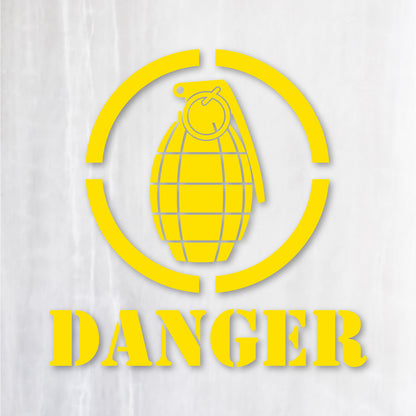グレネード《GRENADE DANGER》カッティングステッカー イエロー