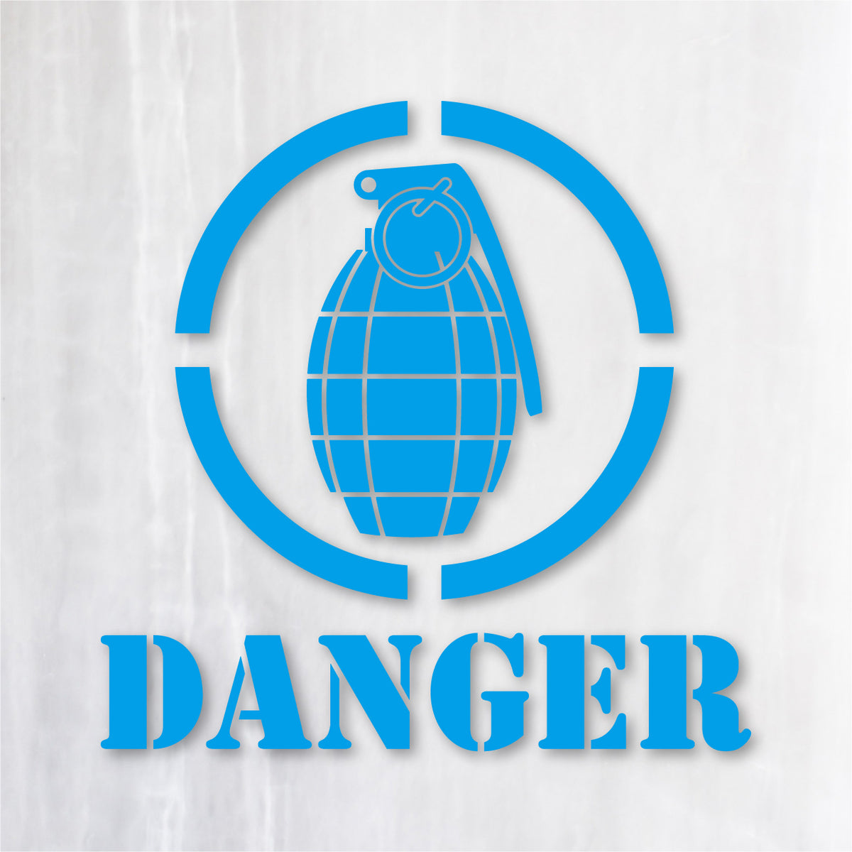 グレネード《GRENADE DANGER》カッティングステッカー シアンブルー