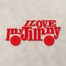 画像をギャラリービューアに読み込む, アイ ラブ マイ ジムニー カッティングステッカー《I Love My Jimny》（超防水・防滴 UVカット 屋外使用可 /C115）
