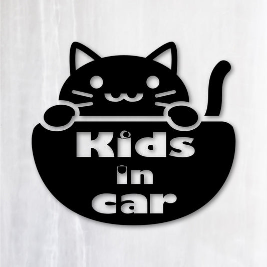にゃんこ KIDS IN CAR カッティングステッカー