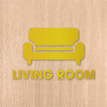 画像をギャラリービューアに読み込む, リビングルーム ピクト カッティングステッカー《LIVING ROOM》（超防水・防滴 UVカット 屋外使用可 /C082）
