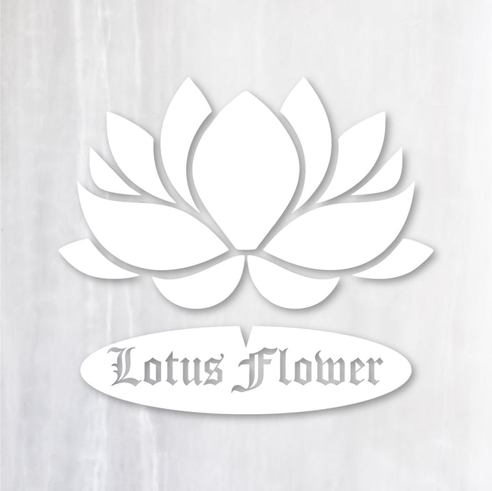 ロータスフラワー カッティングステッカー《Lotus flower》（超防水・防滴 UVカット 屋外使用可 /C016）