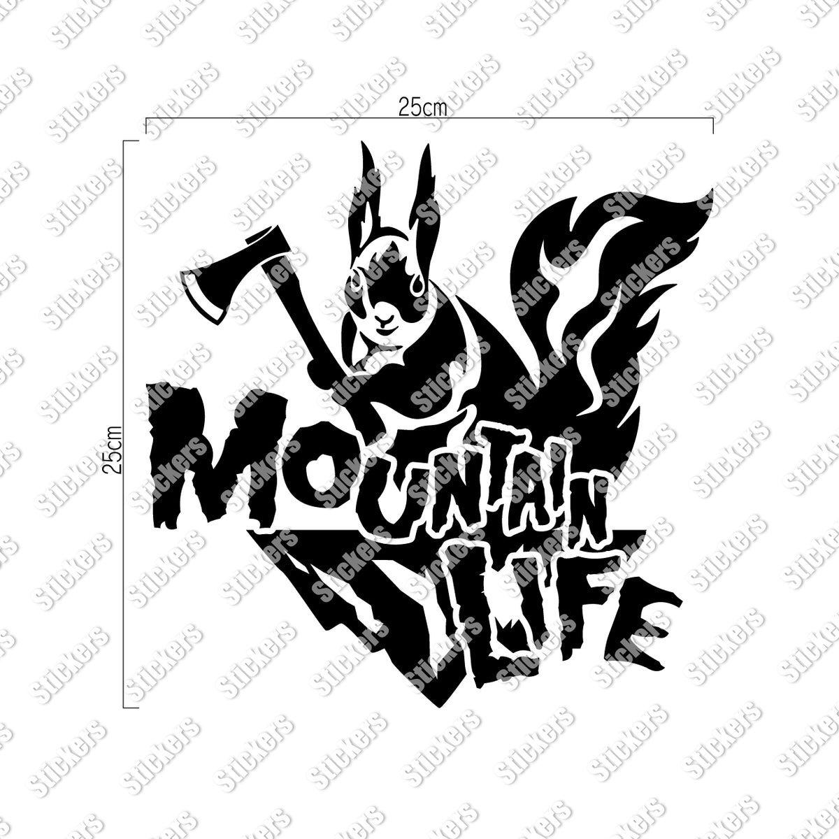 マウンテンライフ《Mountain Life Squirrel》カッティングステッカー