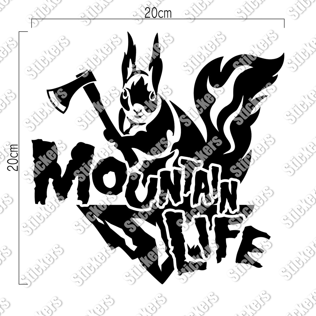 マウンテンライフ《Mountain Life Squirrel》カッティングステッカー