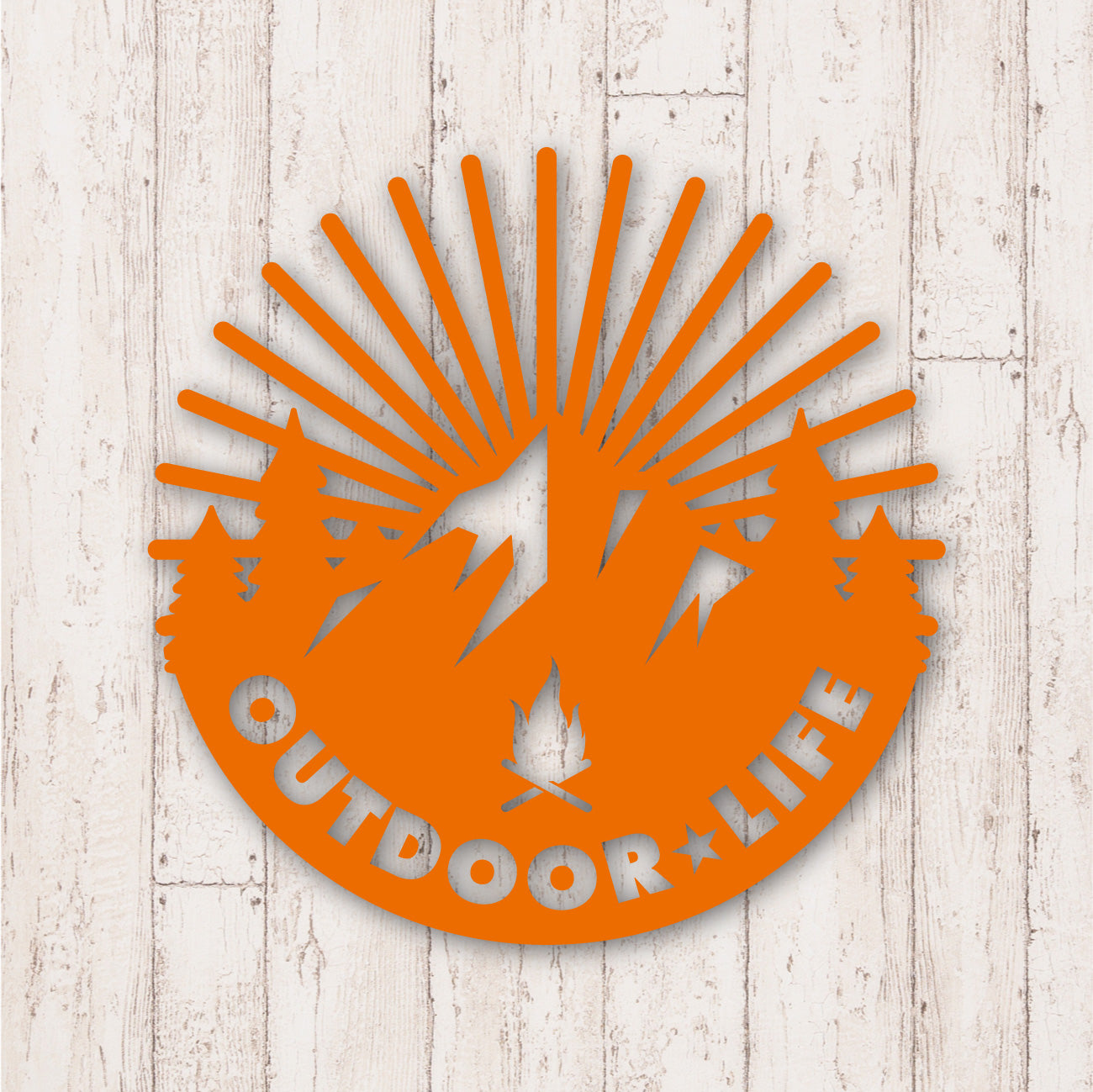 アウトドア ライフ カッティングステッカー《OUTDOOR LIFE》（超防水