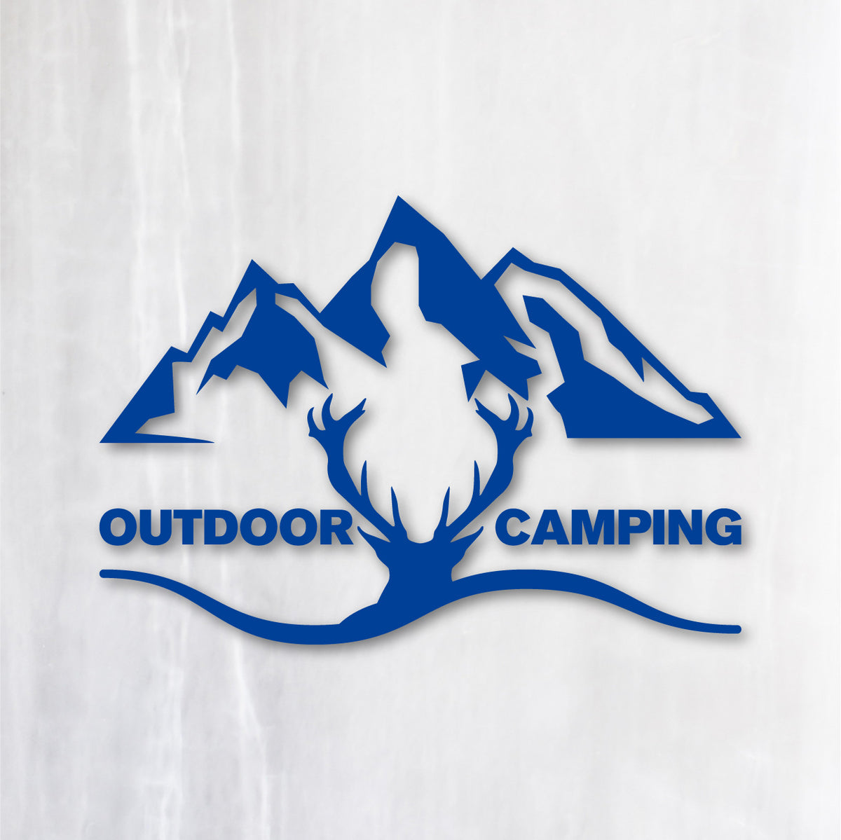 アウトドア キャンピング《OUTDOOR CAMPING》カッティングステッカー ブルー