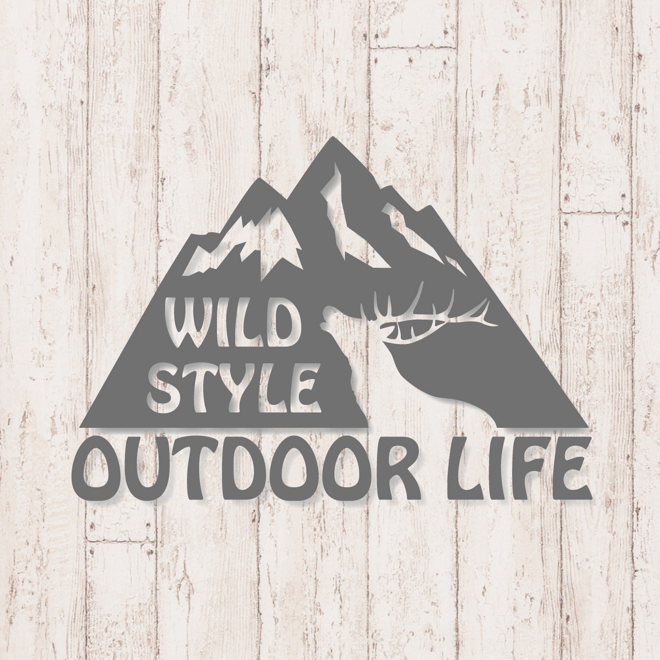 アウトドアライフ カッティングステッカー《OUTDOOR LIFE》（超防水・防滴 UVカット 屋外使用可 /C080）