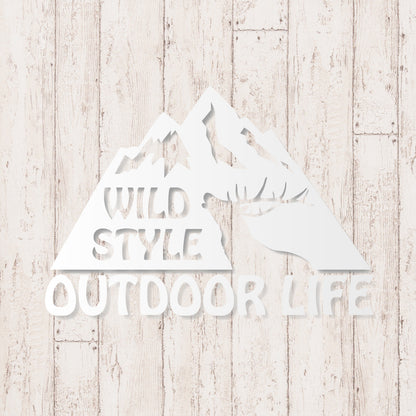 アウトドアライフ《OUTDOOR LIFE》カッティングステッカー つや消しホワイト