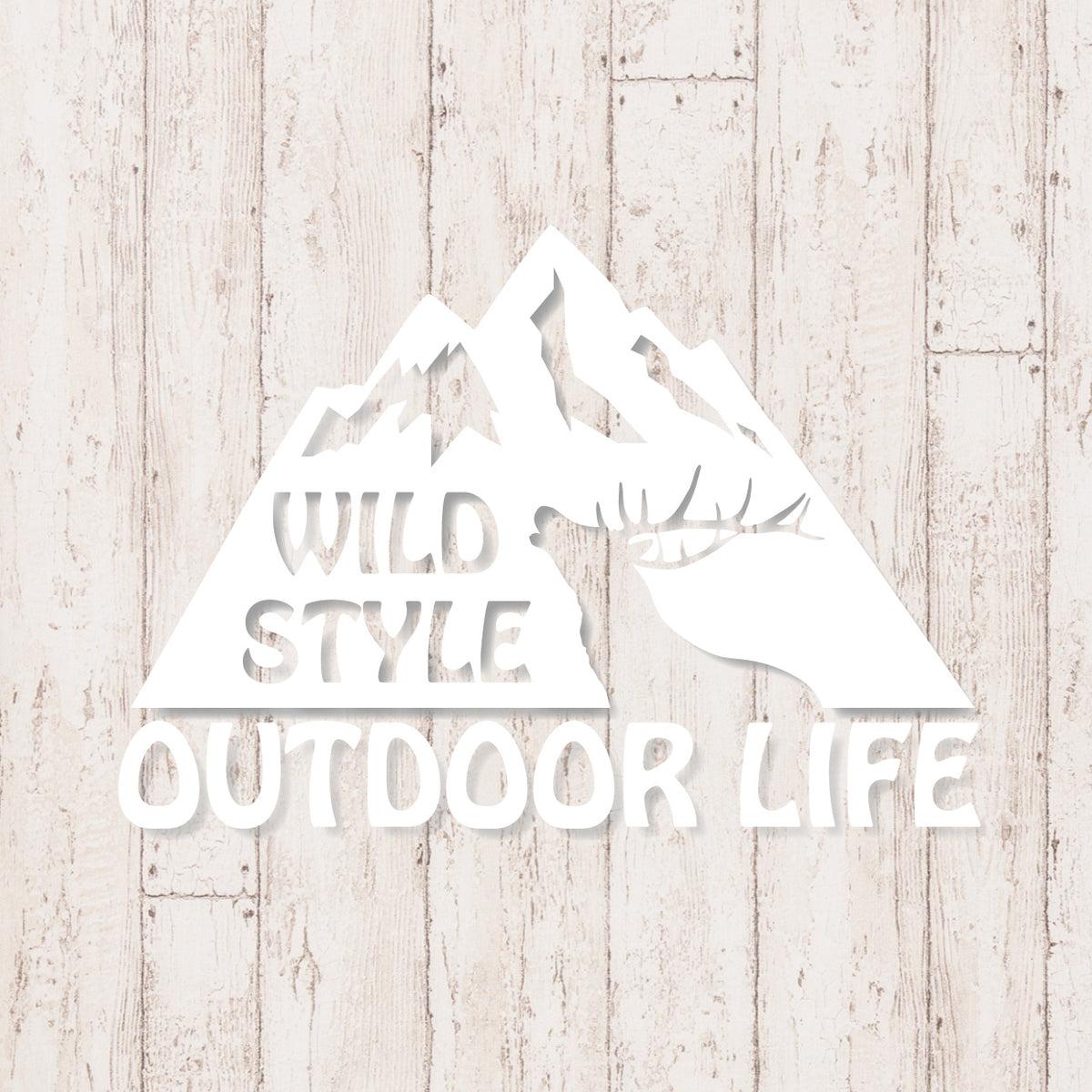 アウトドアライフ《OUTDOOR LIFE》カッティングステッカー ホワイト