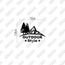 画像をギャラリービューアに読み込む, アウトドア スタイル カッティングステッカー《OUTDOOR STYLE》（超防水・防滴 UVカット 屋外使用可 /C014）
