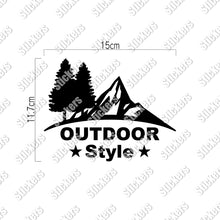 画像をギャラリービューアに読み込む, アウトドア スタイル カッティングステッカー《OUTDOOR STYLE》（超防水・防滴 UVカット 屋外使用可 /C014）
