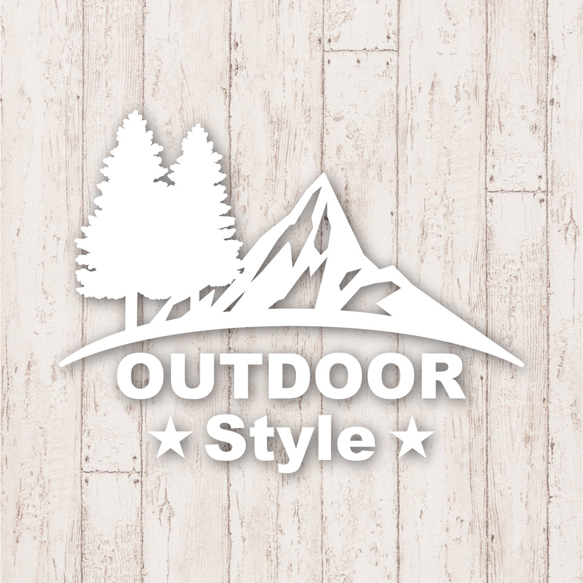 アウトドア スタイル《OUTDOOR STYLE》カッティングステッカー ホワイト